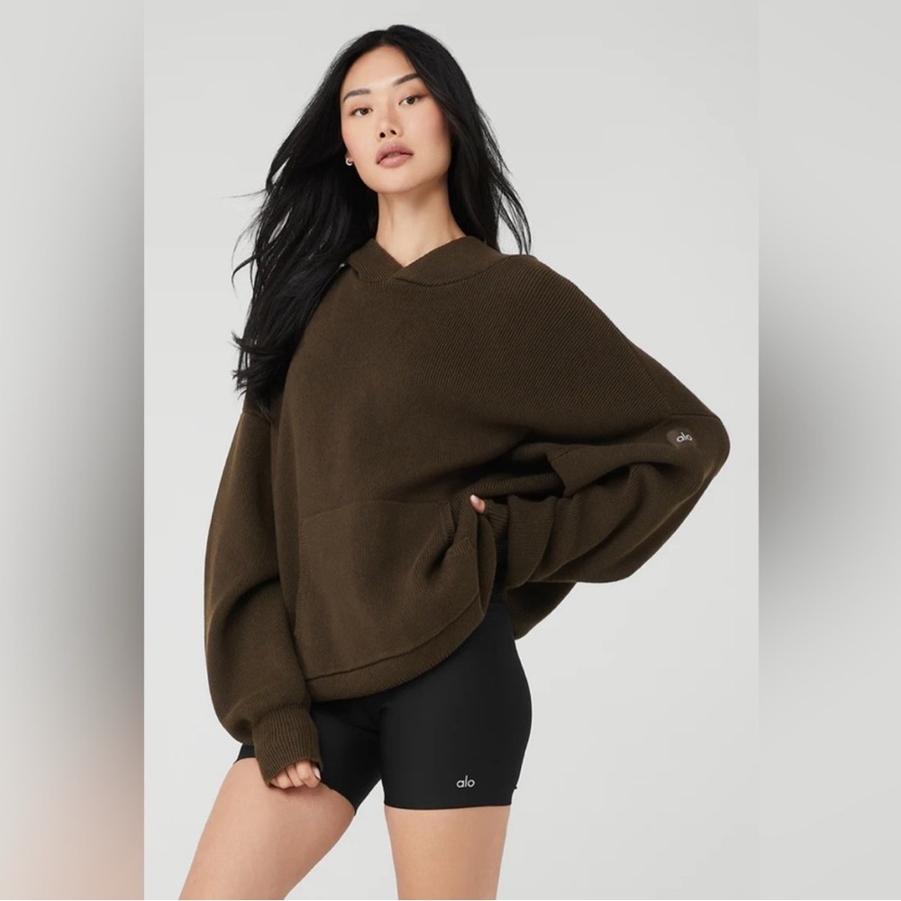 Alo Yoga Scholar Brown Hoodie